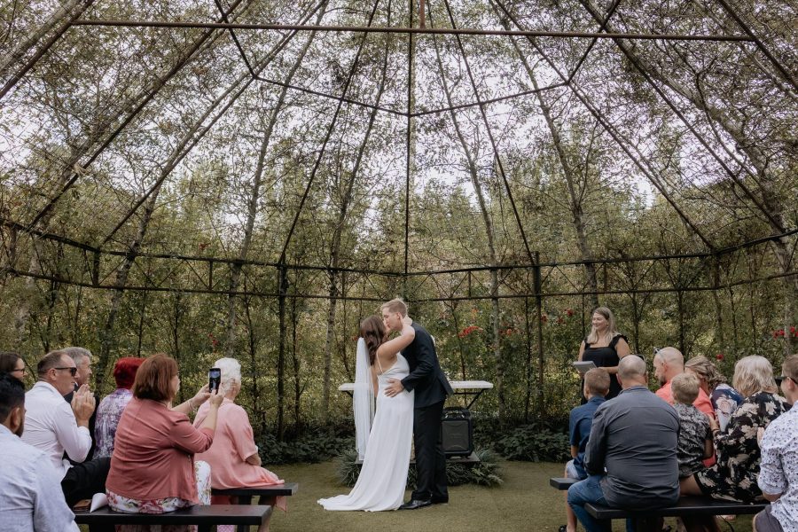 First kiss Ohaupo Tree church