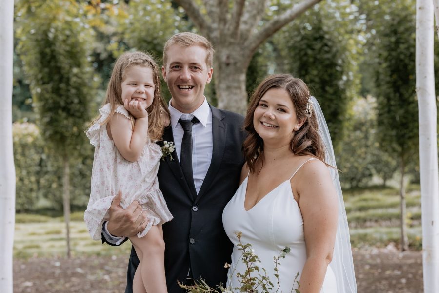 Family photo at Ohaupo Wedding