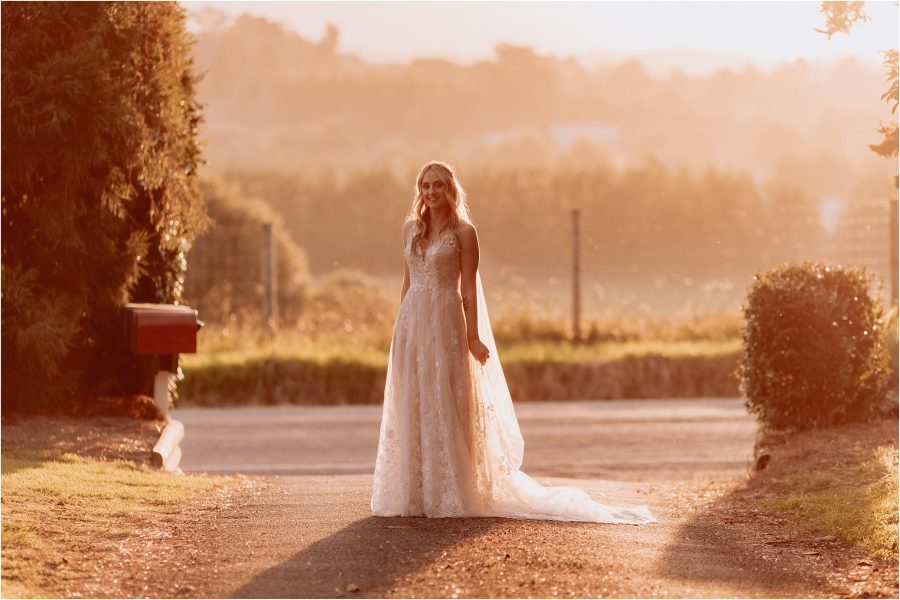 Bride in her beautiful madi lane wedding dress