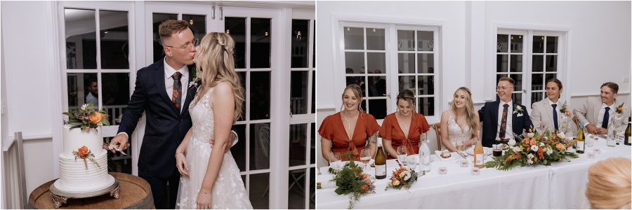 Cutting of the wedding cake