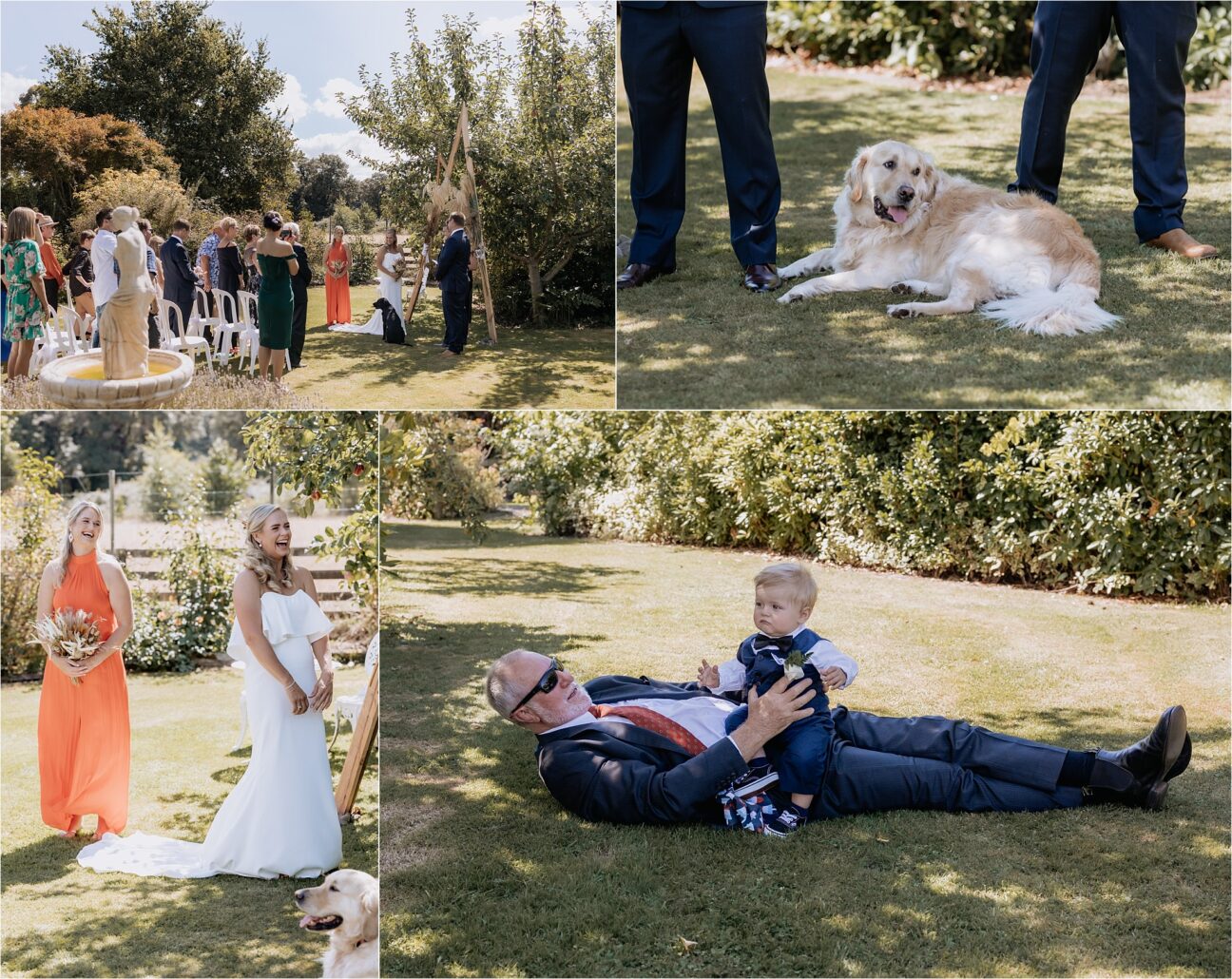 Ohakune wedding in progress in the backyard