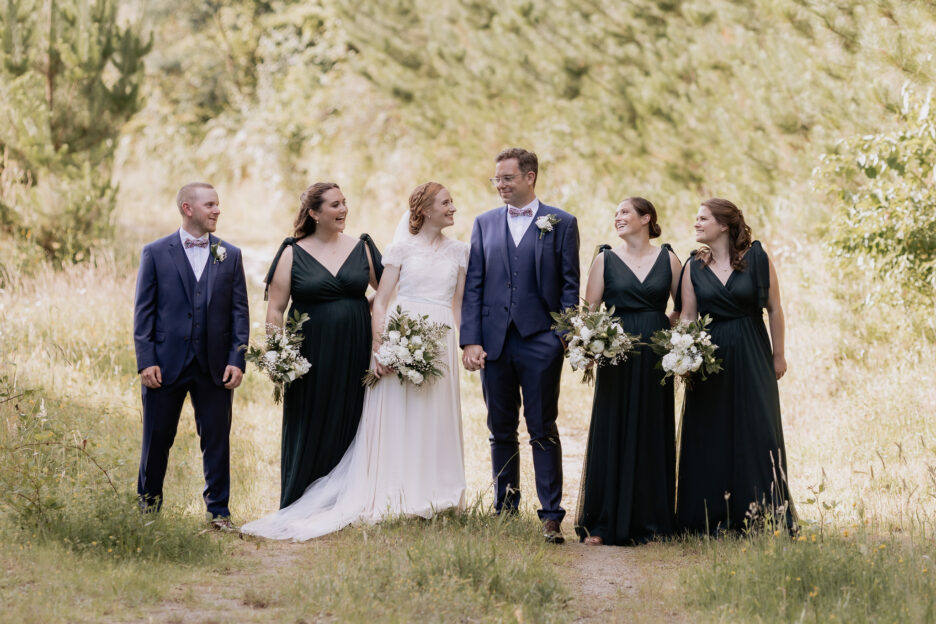 Wedding party at Old Forest School