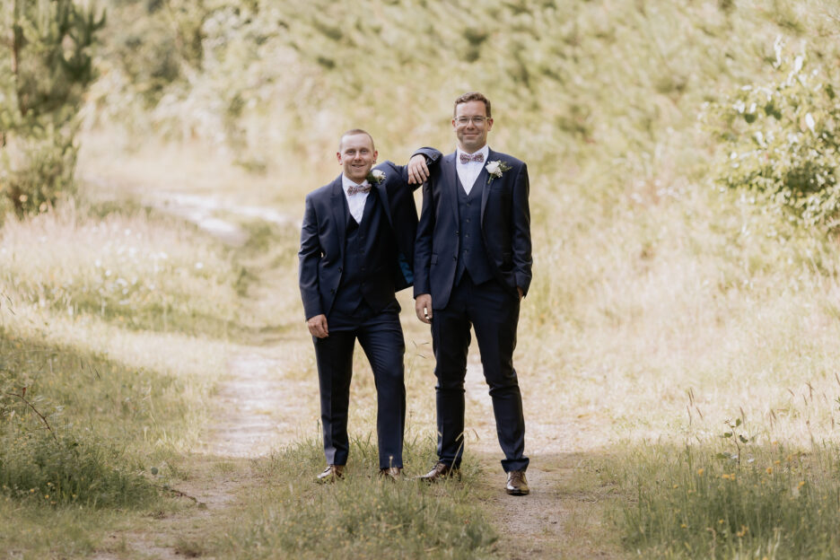 Groom and his brother best man during photos