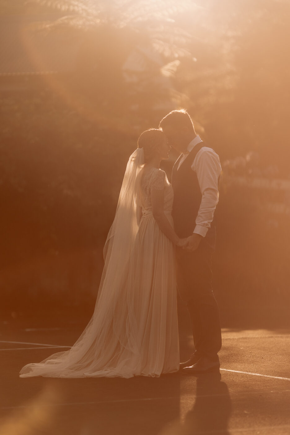 Pure Images Photography's golden hour style of wedding photos at Old Forest School