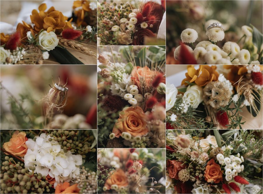 Autumn toned country flowers bridal bouquet