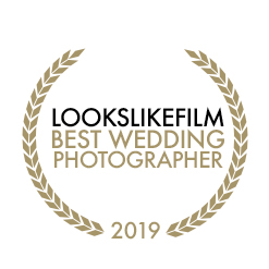 Looks like film wedding photographer 2019 badge
