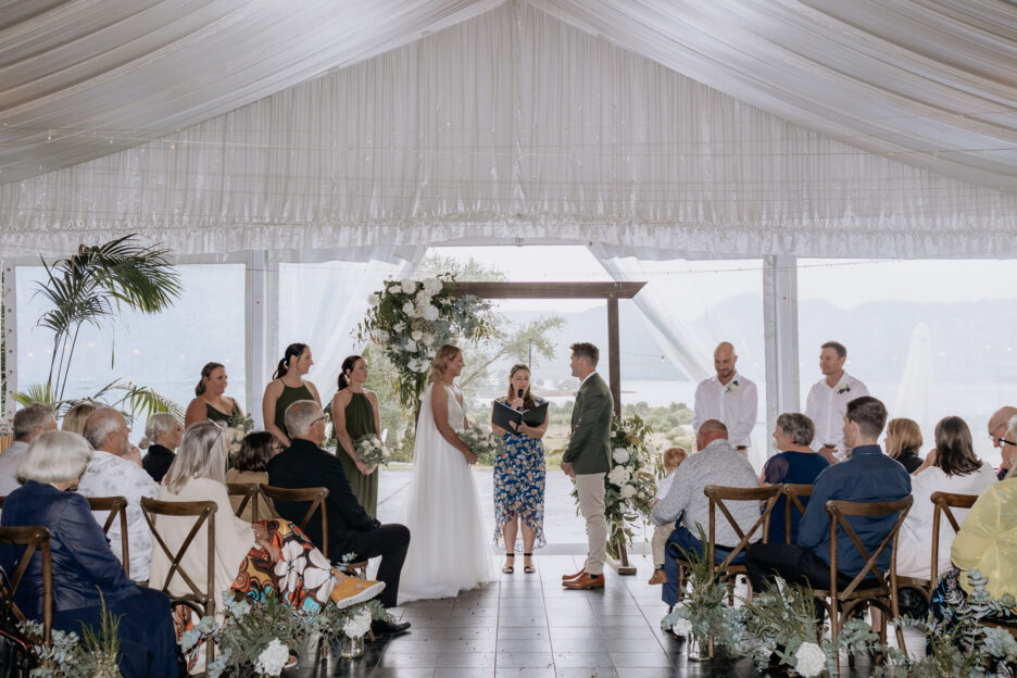 Longfords indoor wedding ceremony in progress