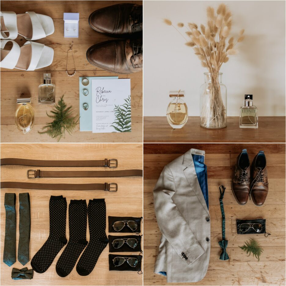 Country colours wedding details and accessories