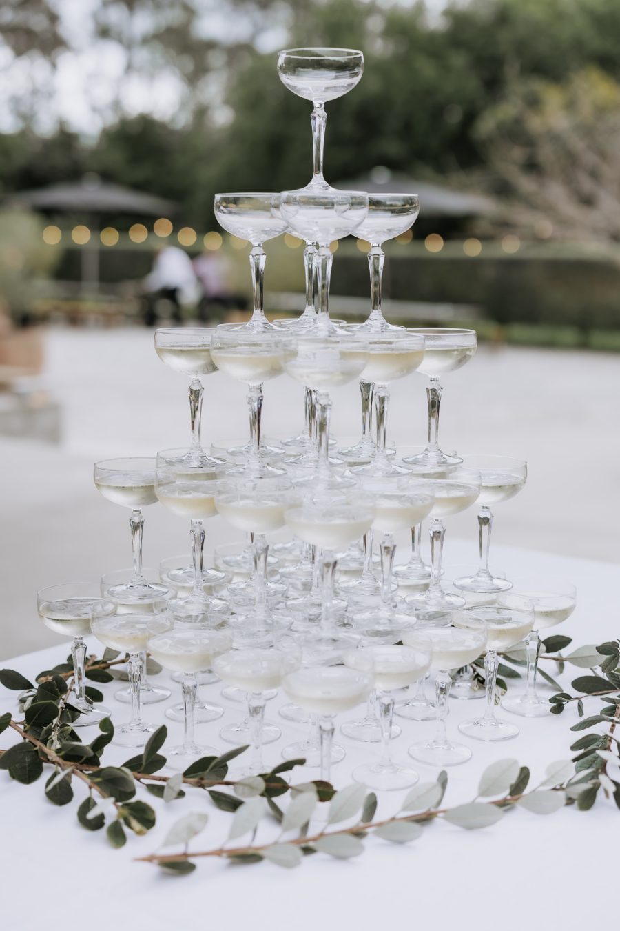 champagne tower tauranga wedding