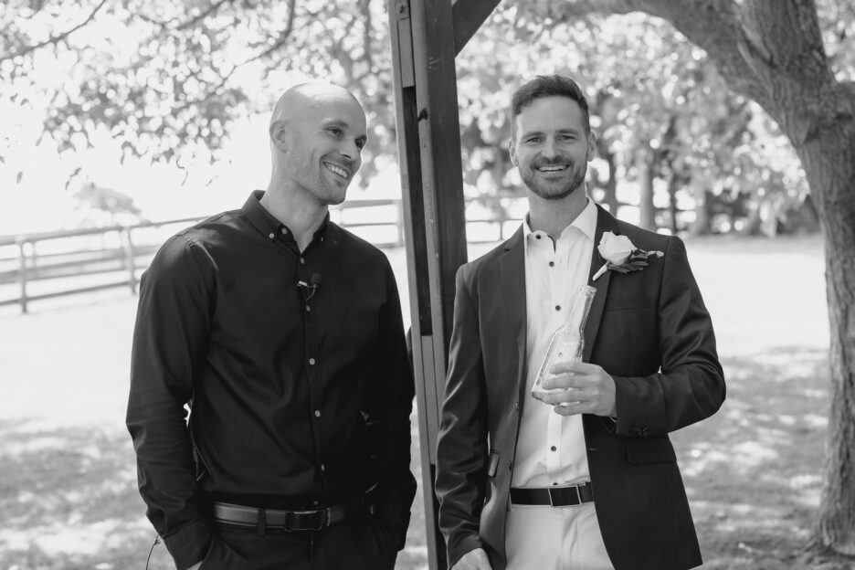 Groom with celebrant