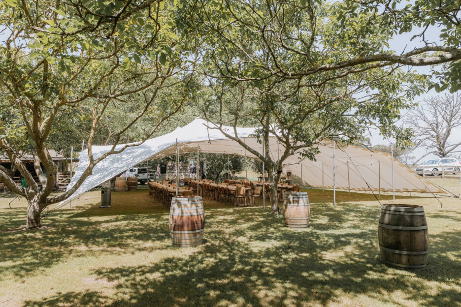 Te Tumu marquee reception area