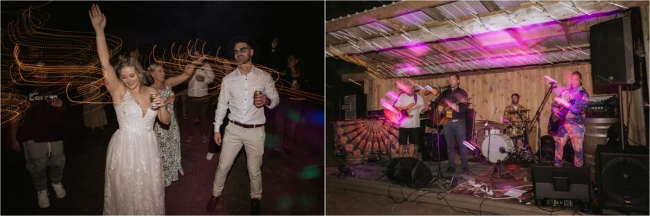 Party time outdoor dance floor Papamoa wedding