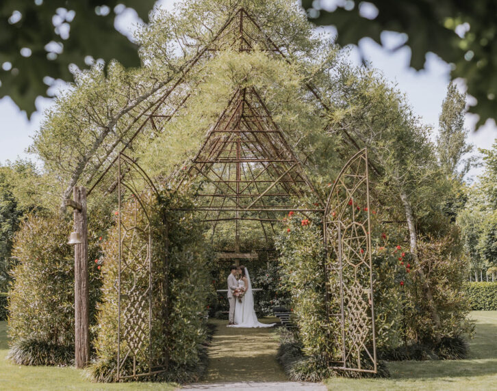 Tree Church with bride and groom