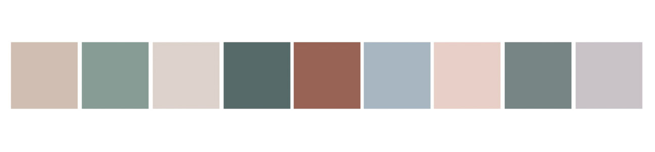Pastel colour samples for beach photo shoots